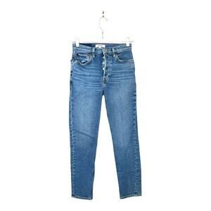 RE/DONE Originals 90s High Rise Ankle Crop in Bright Faded Blue Size 26